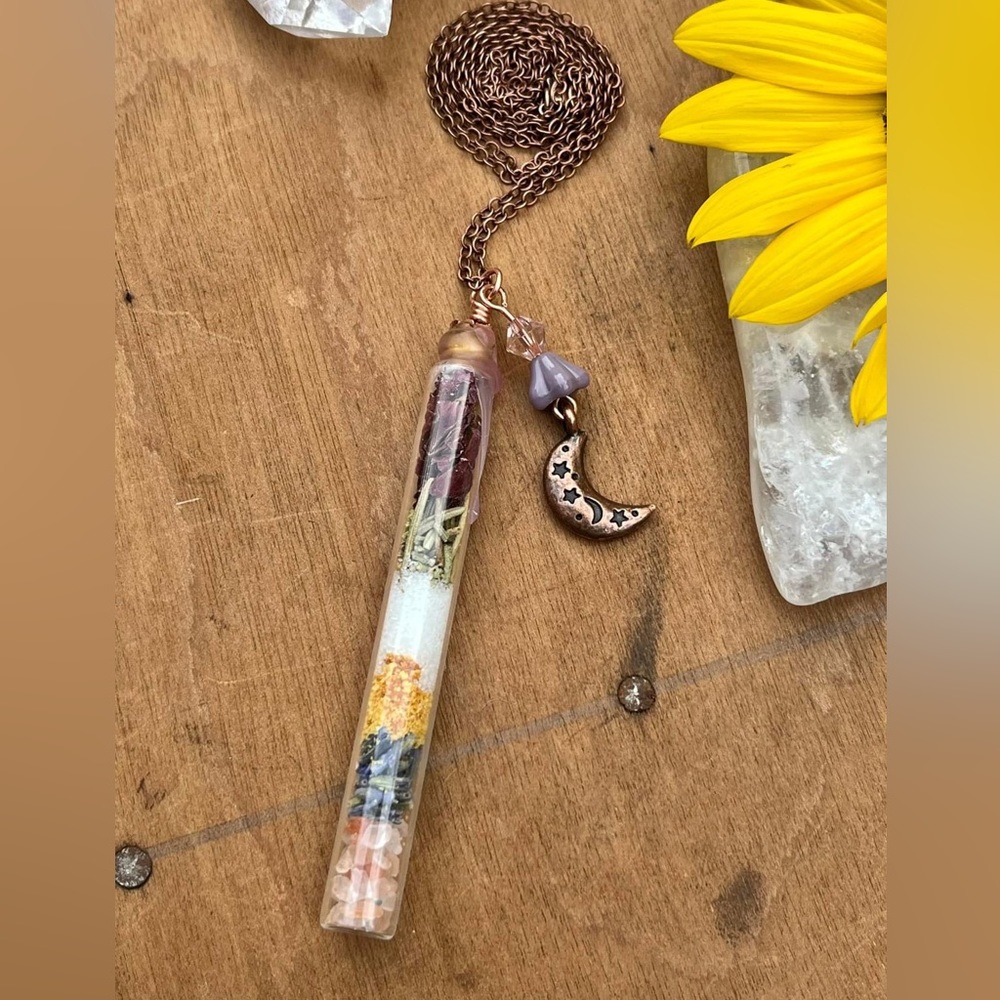 Spell Jar Necklace Self Love & Attraction Handcrafted